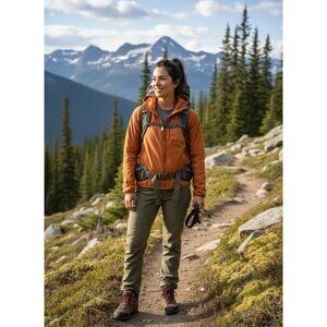 Fjall Raven High Coast Windbreaker Rain Jacket Spicy Orange XL Gorpcore Hiking